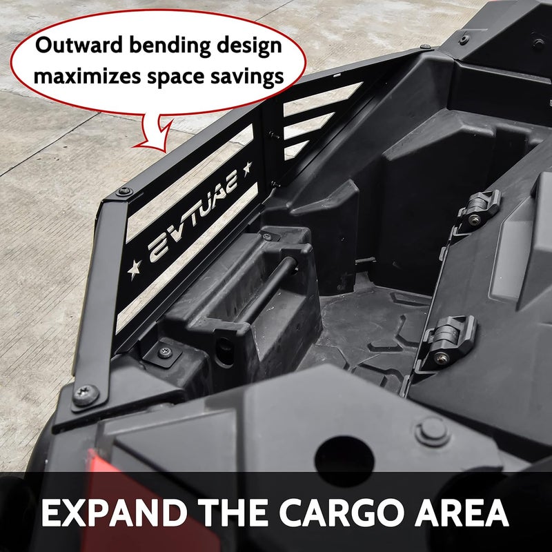 SAUTVS Cargo Bed Extender Tailgate for RZR PRO XP/S/Turbo R 20-25, Heavy Duty Steel Rear Bed Extender Rack Cargo Tailgate Enclosure for Polaris RZR PRO XP/S/Turbo R 2020-2025 Accessories - Image 4